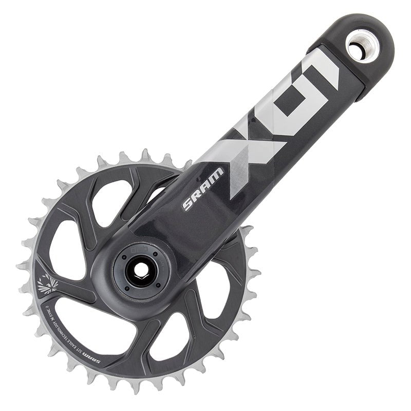 Cranksets and Arms SRAM SRAM X01 Eagle Boost Crankset - 170mm 12-Speed 32t Direct Mount DUB Spindle Interface Lunar/Polar C2 Dark Slate Gray