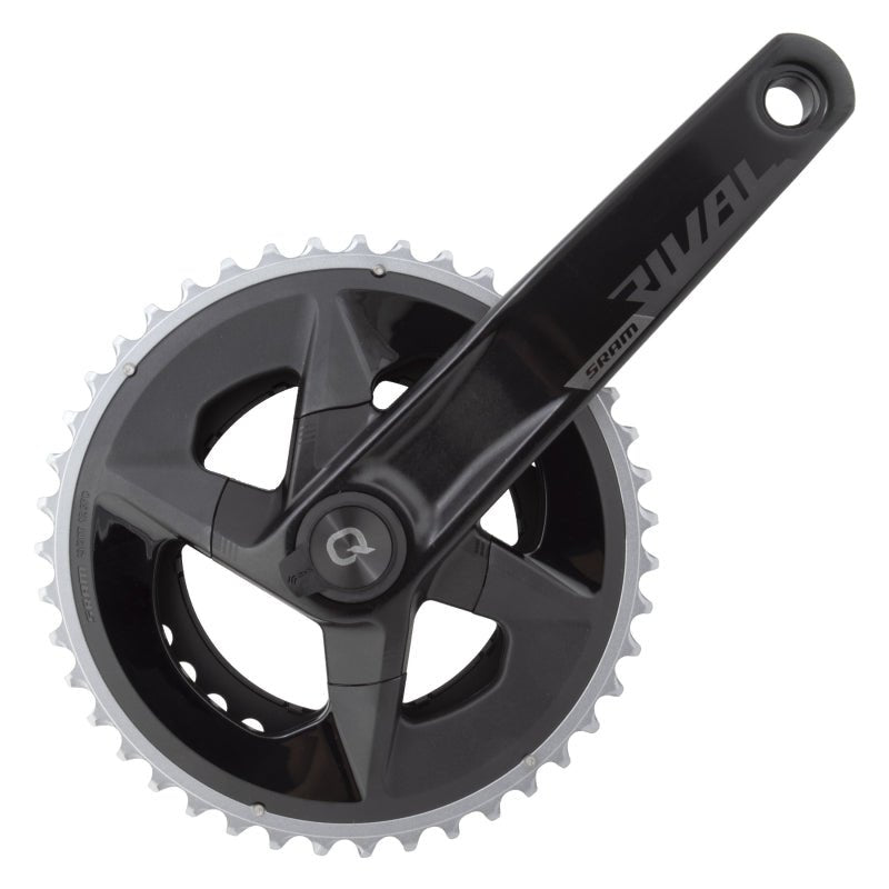 Cranksets and Arms SRAM SRAM Rival AXS Wide Power Meter Crankset - 172.5mm 12-Speed 43/30t Yaw 94 BCD DUB Spindle Interface BLK D1 Dark Slate Gray
