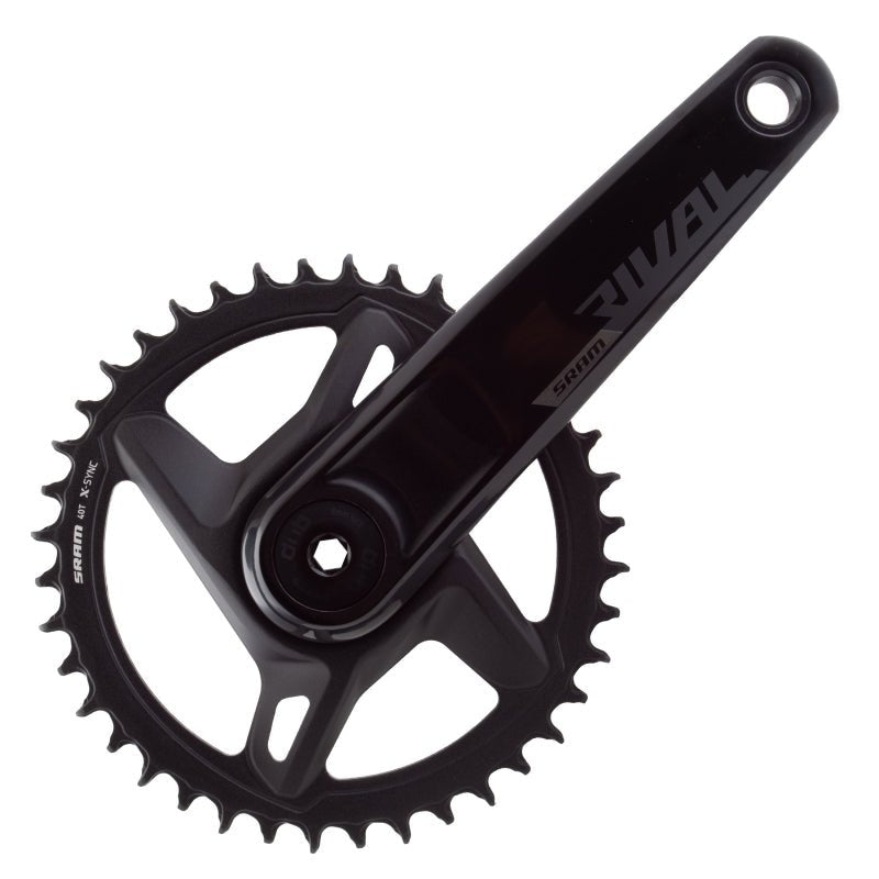 Cranksets and Arms SRAM SRAM Rival 1 AXS Wide Power Meter Crankset - 172.5mm 12-Speed 40t 8-Bolt Direct Mount DUB Spindle Interface BLK D1 Black