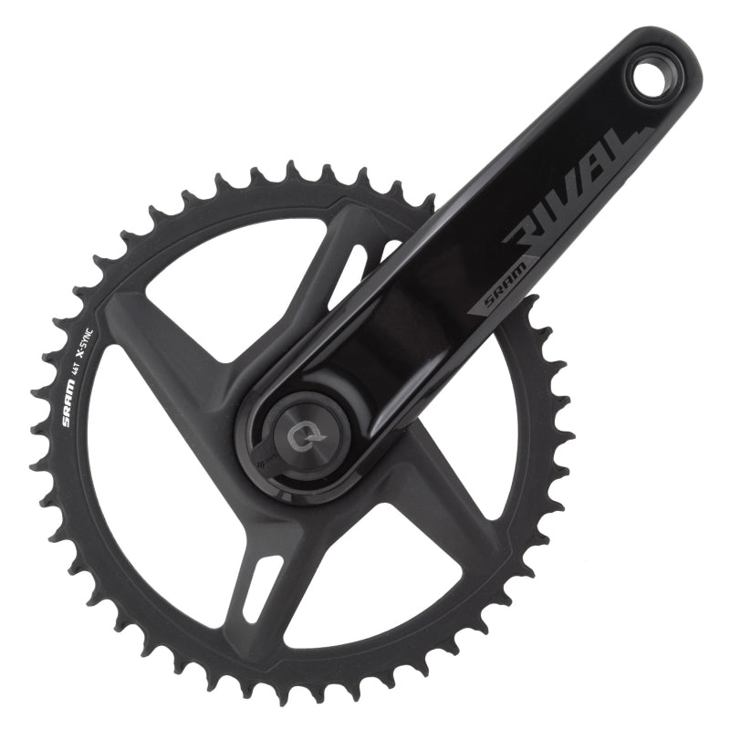Cranksets and Arms SRAM SRAM Rival 1 AXS Wide Power Meter Crankset - 170mm 12-Speed 46t 8-Bolt Direct Mount DUB Spindle Interface BLK D1 Dark Slate Gray