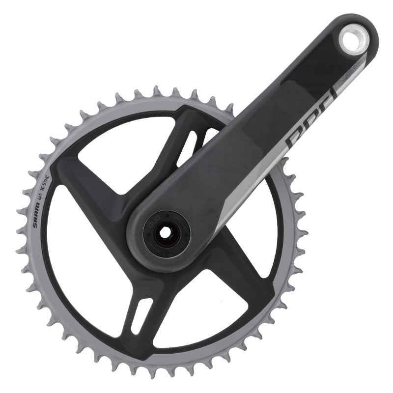 Cranksets and Arms SRAM SRAM Red 1 AXS DM Crankset Speed: 12 Spindle: 28.99mm BCD: Direct Mount 46 DUB 172.5mm Black Road Dark Slate Gray