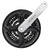 Cranksets and Arms Sunlite Sunlite Alloy Triple 175x48/38/28 120 SQR JIS crankset black/silver Light Gray