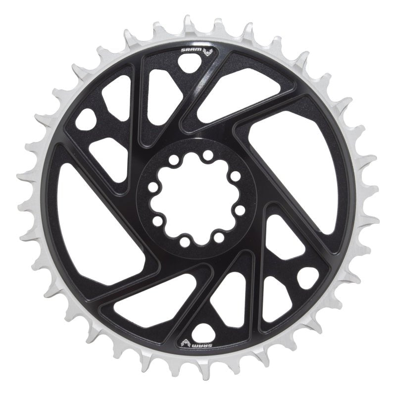 Chainrings SRAM SRAM XX Eagle T-Type Direct Mount Chainring - 36t 12-Speed 8-Bolt Direct Mount 3mm Offset Aluminum BLK D1 Light Gray