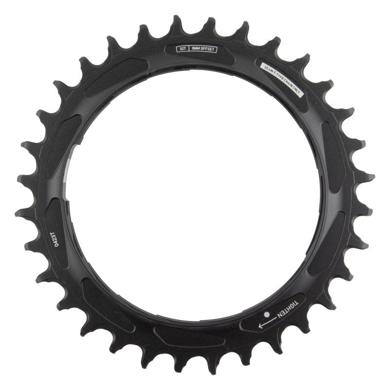 Chainrings SRAM SRAM XX SL Eagle T-Type Thread Mount Chainring - 32t 12-Speed Thread Mount  For XX SL PM Spider 0mm Offset Aluminum BLK/Silver Dark Slate Gray