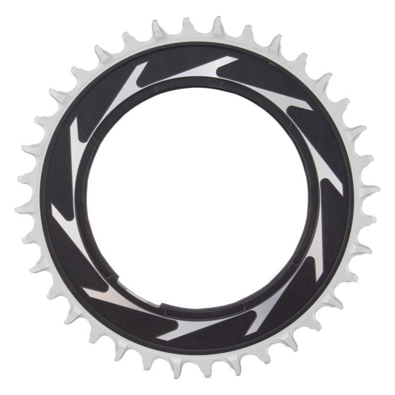 Chainrings SRAM SRAM XX SL Eagle T-Type Thread Mount Chainring - 36t 12-Speed Thread Mount  For XX SL PM Spider 0mm Offset Aluminum BLK/Silver Dark Slate Gray