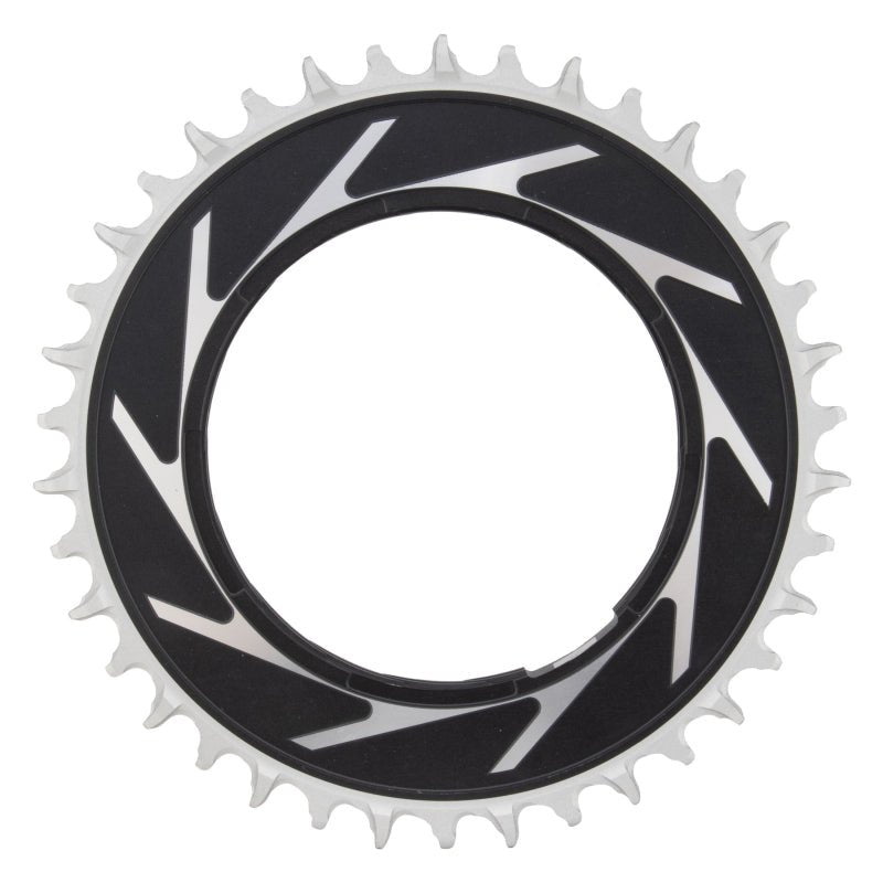Chainrings SRAM SRAM XX SL Eagle T-Type Thread Mount Chainring - 38t 12-Speed Thread Mount  For XX SL PM Spider 0mm Offset Aluminum BLK/Silver Dark Slate Gray