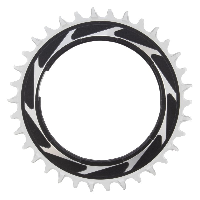 Chainrings SRAM SRAM XX SL Eagle T-Type Thread Mount Chainring - 34t 12-Speed Thread Mount  For XX SL PM Spider 3mm Offset Aluminum BLK/Silver Dark Slate Gray