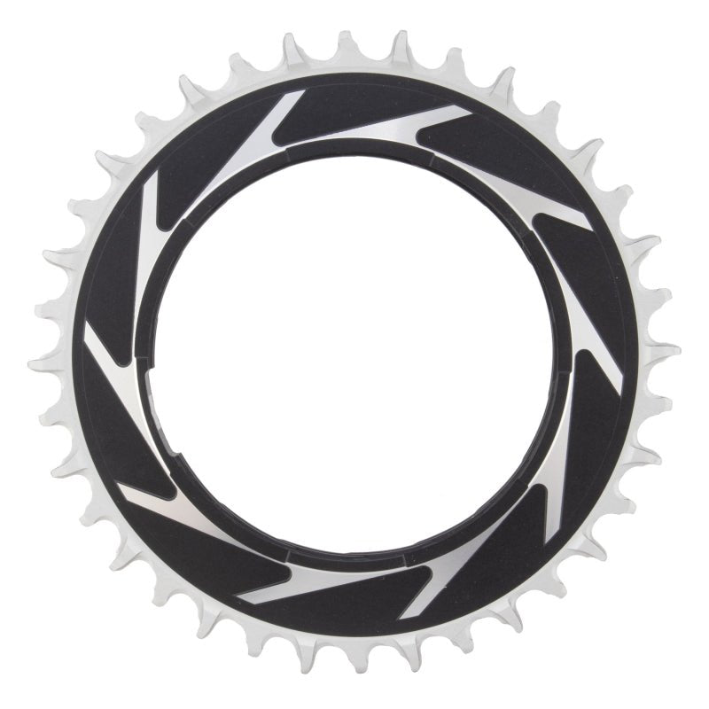 Chainrings SRAM SRAM XX SL Eagle T-Type Thread Mount Chainring - 36t 12-Speed Thread Mount  For XX SL PM Spider 3mm Offset Aluminum BLK/Silver Dark Slate Gray