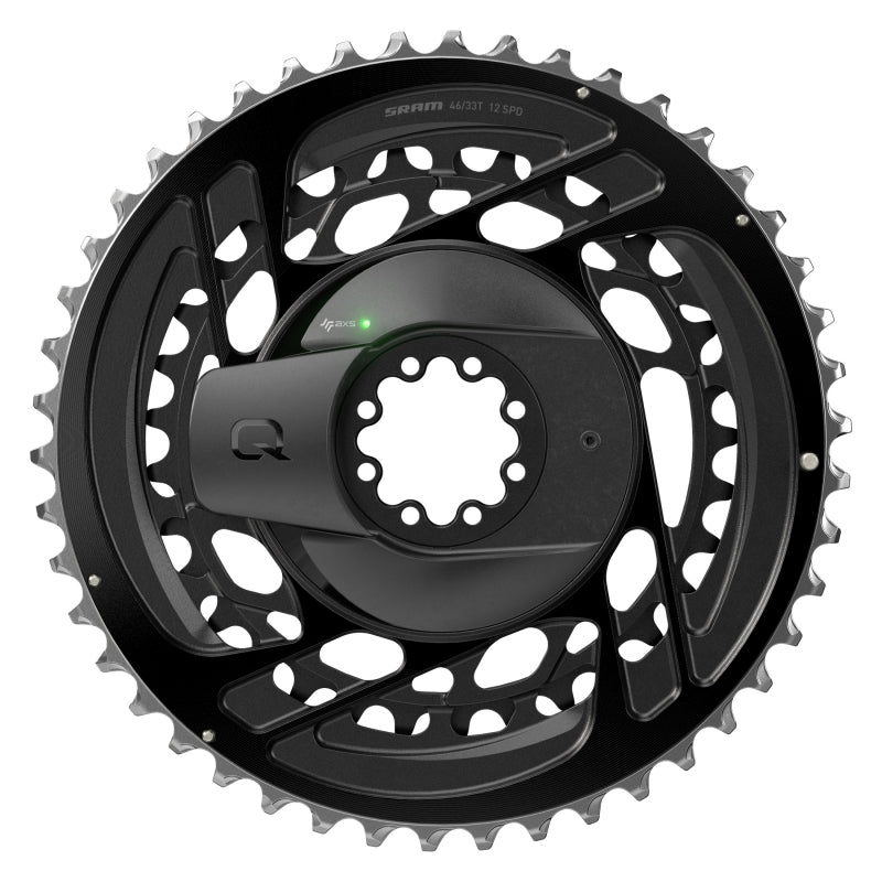 Chainrings SRAM SRAM Force AXS 2x Power Meter Chainring Kit - 46/33t 2x12-Speed 8-Bolt Direct Mount BLK D2 Dark Slate Gray