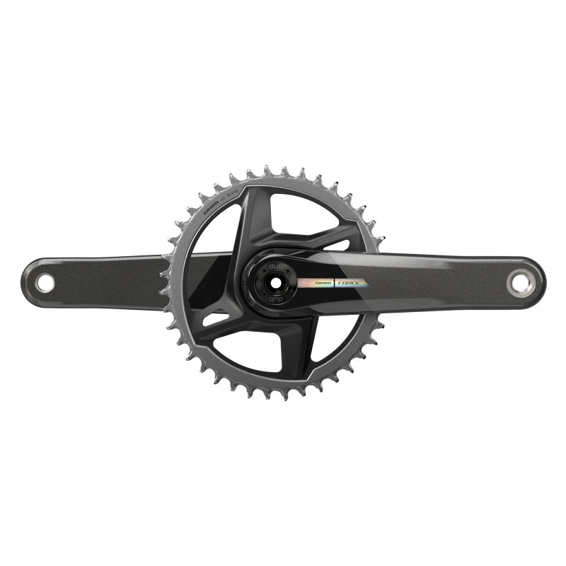 Cranksets and Arms SRAM SRAM Force 1 Crankset - 170mm 12-Speed 40t Direct Mount DUB Spindle Interface Iridescent Gray D2 Dark Slate Gray