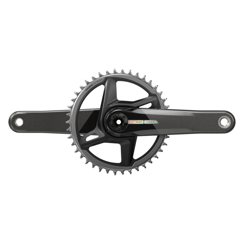 Cranksets and Arms SRAM SRAM Force 1 Wide Crankset - 170mm 12-Speed 40t Direct Mount DUB Spindle Interface Iridescent Gray D2 Dark Slate Gray