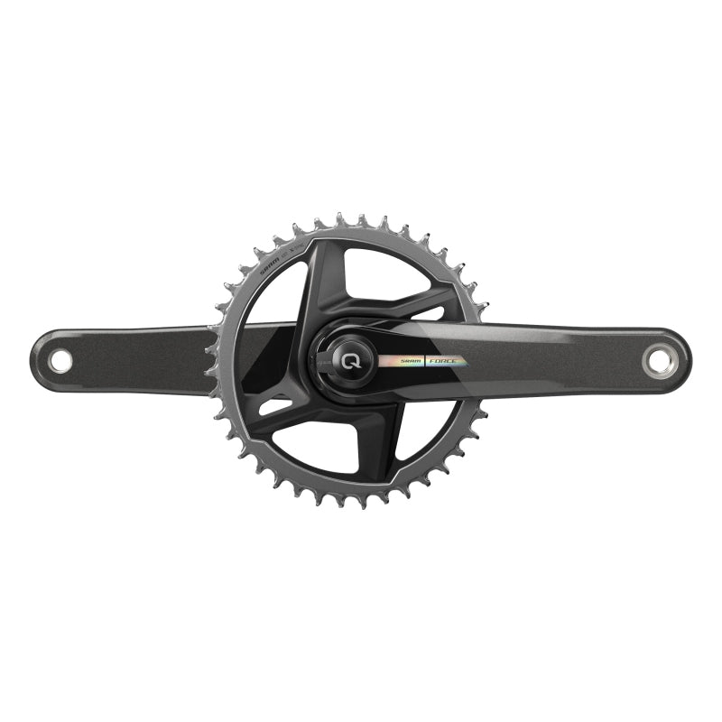 Cranksets and Arms SRAM SRAM Force D2 1x Power Meter Crankset Speed: 12 Spindle: 28.99mm BCD: Direct Mount 40 DUB 172.5mm Black Road Disc Dark Slate Gray