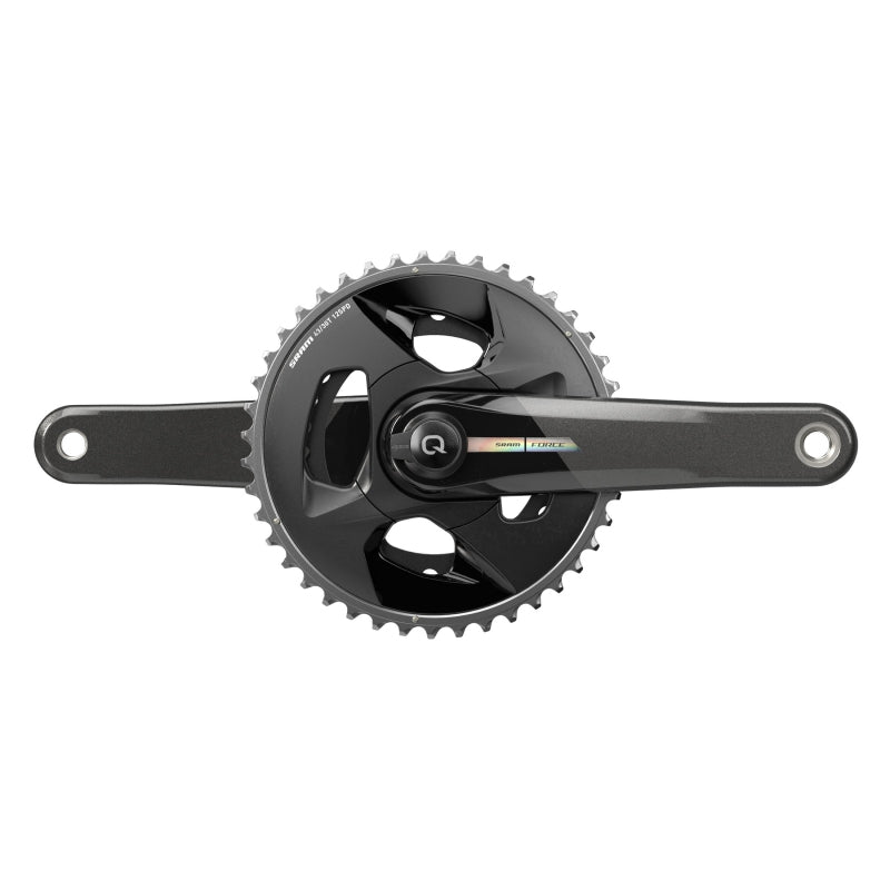 Cranksets and Arms SRAM SRAM Force AXS Wide Power Meter Crankset - 175mm 2x 12-Speed 43/30t 94 BCD DUB Spindle Interface Iridescent Gray D2 Dark Slate Gray