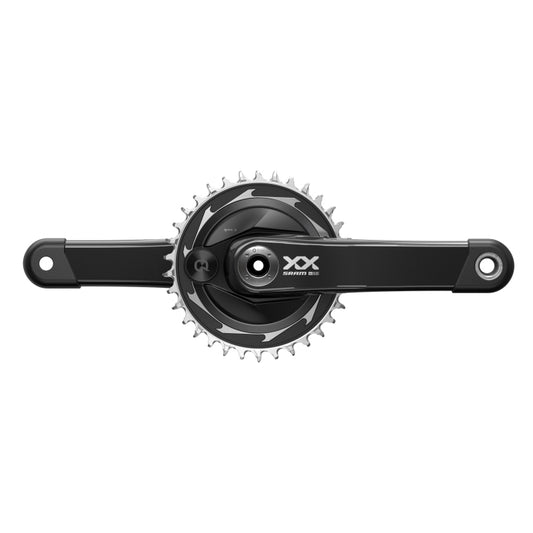 Cranksets and Arms SRAM SRAM XX SL Eagle T-Type AXS Power Meter Crankset - 175mm 12-Speed 34t Chainring DM Thread Mount DUB Spindle Interface BLK Dark Slate Gray