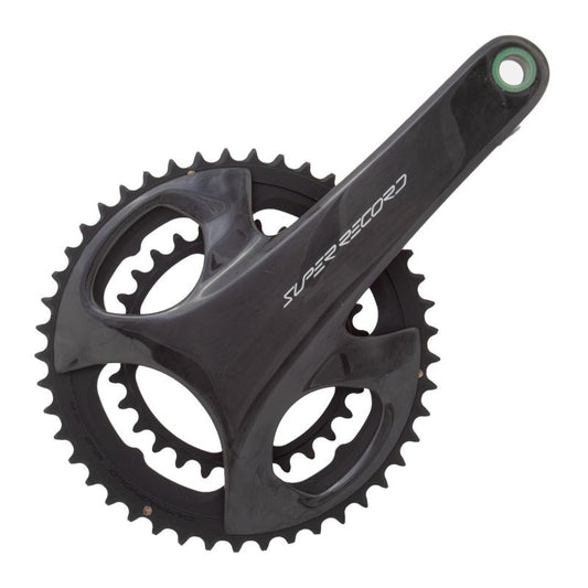 Cranksets and Arms Campagnolo Campagnolo Super Record Wireless Crankset - 175mm 12-Speed 45/29t Campy 121/88 Asym BCD Ultra Torque Spindle Carbon Dark Slate Gray
