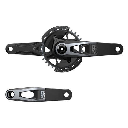 Cranksets and Arms SRAM SRAM X0 Eagle T-Type Wide Crankset - 175mm 12-Speed 32t Chainring Direct Mount 2-Guards DUB Spindle Interface BLK V2 Dark Slate Gray