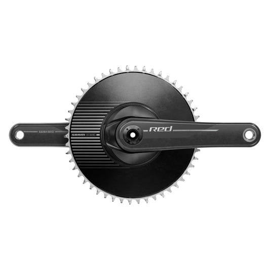Cranksets and Arms SRAM SRAM RED 1 Crankset - 165mm 12-Speed 50t Aero Chainring 8-Bolt Direct Mount DUB Spindle Interface Natural Carbon E1 Dark Slate Gray
