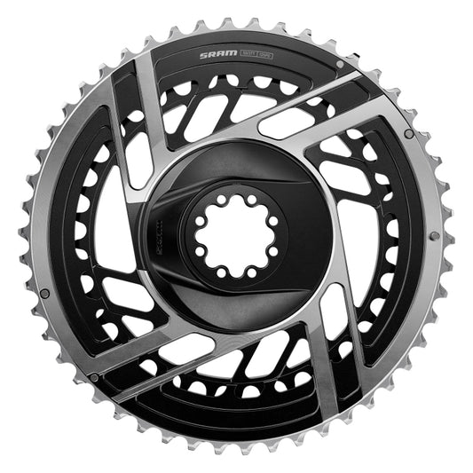 Chainrings SRAM SRAM RED 2x Chainring Kit - 48/35t 2x12-Speed 8-Bolt Direct Mount BLK/Silver E1 Dark Slate Gray