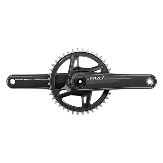 Cranksets and Arms SRAM SRAM RED 1x XPLR Wide Crankset - 172.5mm 13-Speed 42t 8-Bolt Direct Mount DUB Spindle Natural Carbon E1 Dark Slate Gray