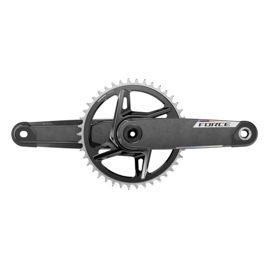 Cranksets and Arms SRAM SRAM Force 1x XPLR Wide Crankset - 172.5mm 12/13-Speed 42t 8-Bolt Direct Mount DUB Spindle Carbon E1 Dark Slate Gray