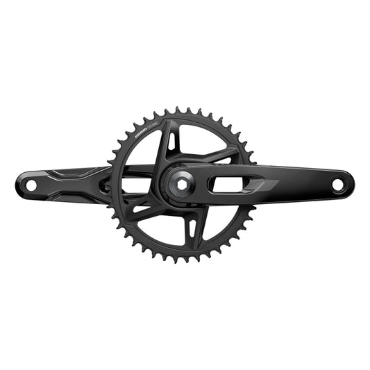 Cranksets and Arms SRAM SRAM Rival 1x XPLR Wide Crankset - 160mm 12/13-Speed 42t 8-Bolt Direct Mount DUB Spindle BLK E1 Dark Slate Gray