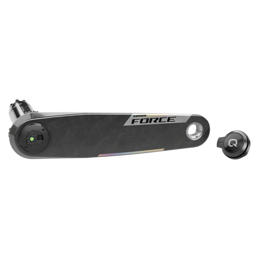Cranksets and Arms SRAM SRAM Force AXS Wide Left Crank Arm Power Meter Spindle Assembly - 160mm 12/13-Speed DUB PM Spindle Carbon E1 Dark Slate Gray