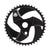 Chainrings Black ops Black ops Blade 43T chainring Black