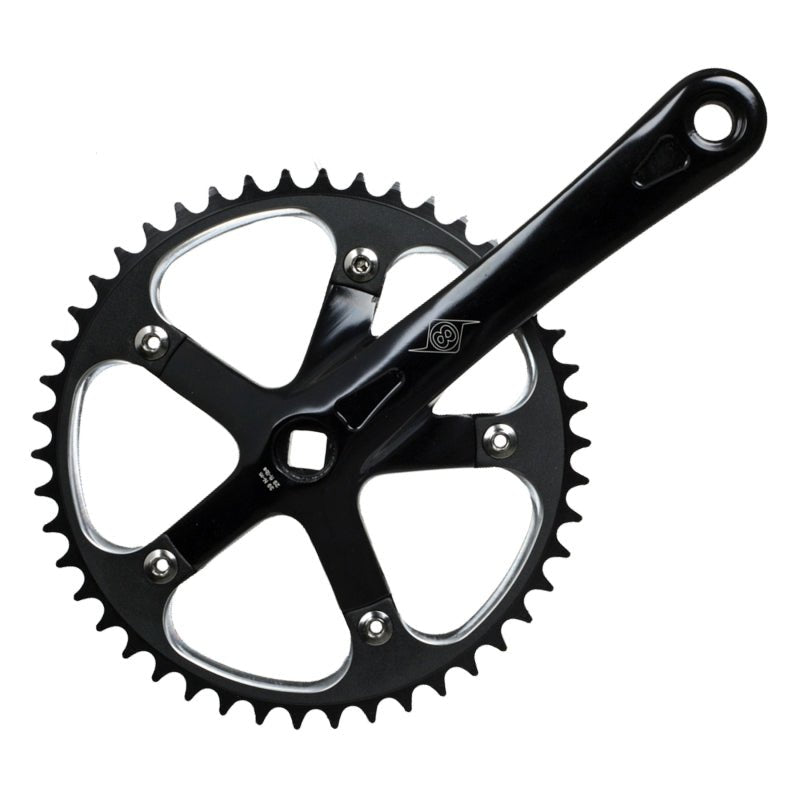 Cranksets and Arms Origin8 Origin8 Track/SS 175x46 103mm JIS Square Taper crankset black/black Black