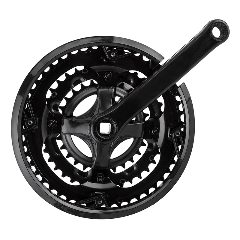 Cranksets and Arms Sunlite Sunlite Steel Triple 170x48/38/28 120 SQR JIS crankset black Black