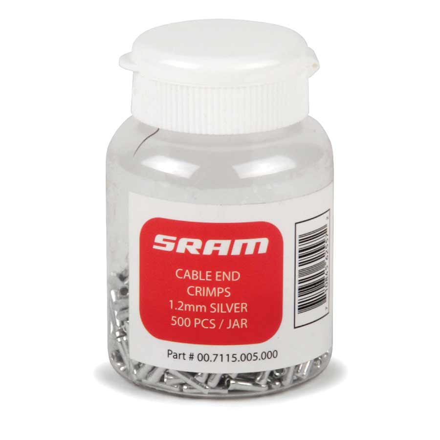 Cable End Crimps SRAM SRAM Cable End Crimps 1.2mm 500-Count Jar Light Gray
