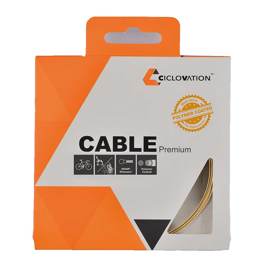 Cables and Housing Ciclovation Ciclovation Brake cable Stainless steel Polymer coated Road Shimano/SRAM 1.5mm x 1700mm Unit Gray