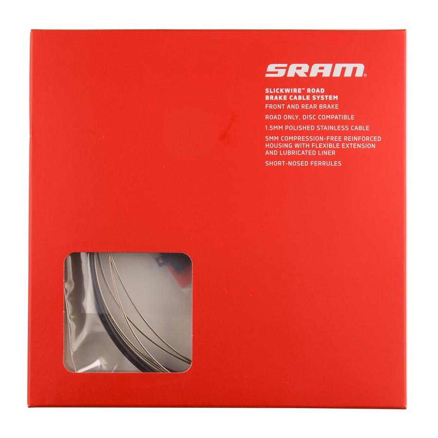 Cables and Housing SRAM SRAM 5mm Slick Wire Road Brake Set Black Orange Red