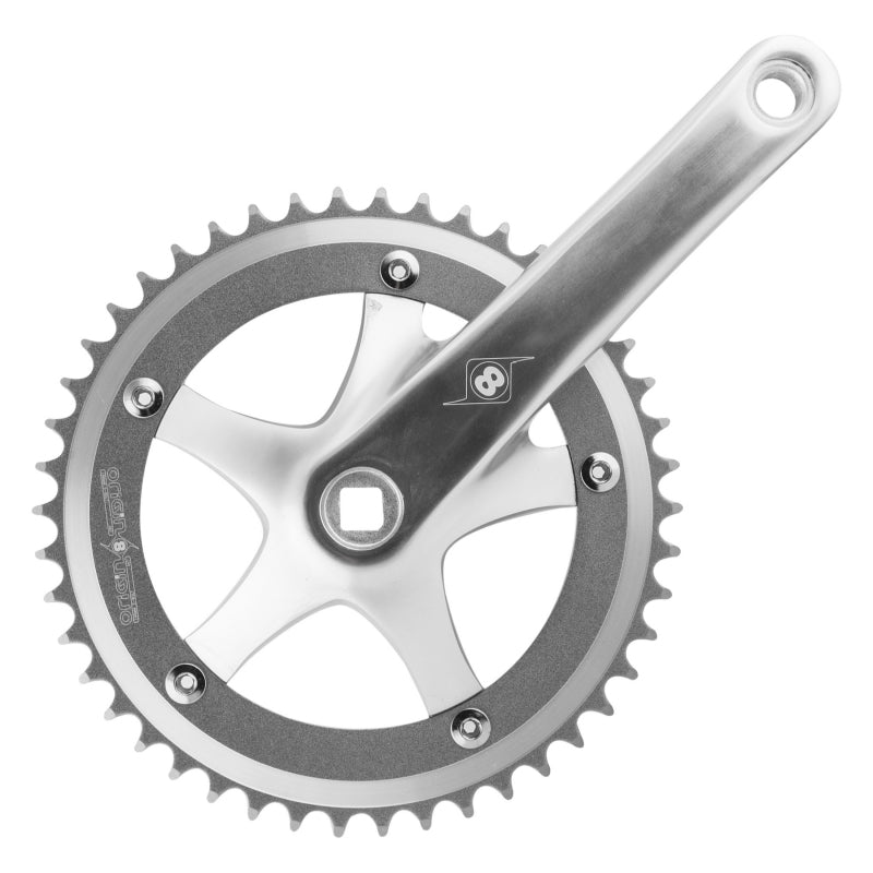Cranksets and Arms Origin8 Origin8 Trackstar 170x46 103mm JIS Square Taper crankset silver/silver Gray