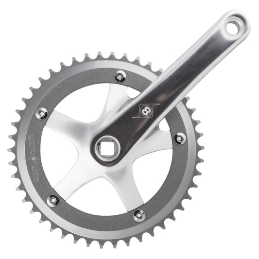 Origin8 Trackstar 165x46 103mm JIS Square Taper crankset silver/silver