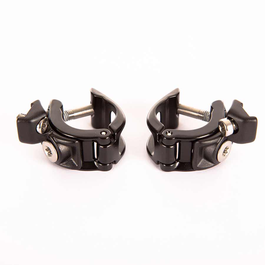 Brake Lever Parts and Accessories SRAM SRAM MatchMaker X Cockpit Clamp - Pair Black with Ti Bolts White Smoke