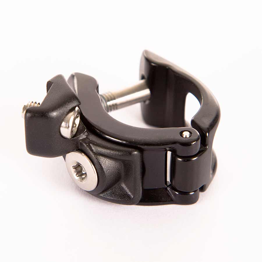 Brake Lever Parts and Accessories SRAM SRAM MatchMaker X Cockpit Clamp - Left Black With Ti Bolts White Smoke
