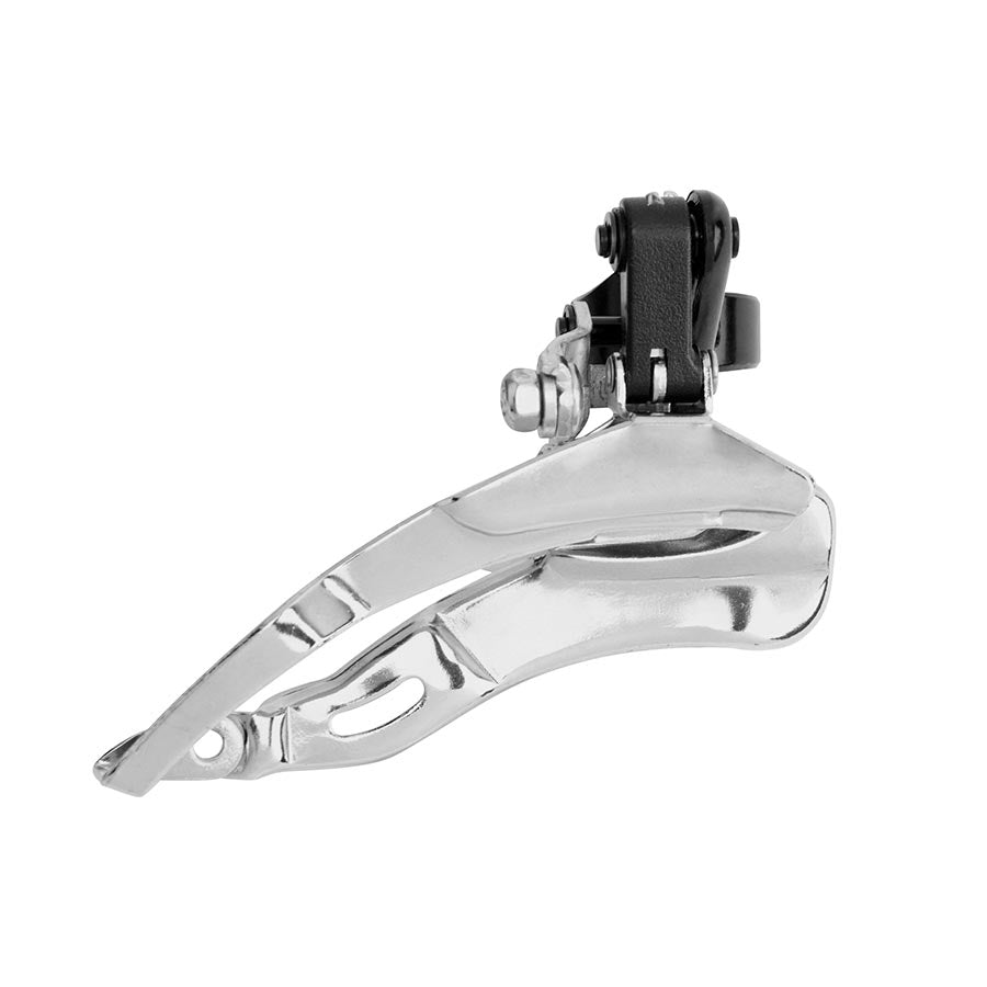 Front Derailleurs and Parts SunRace SunRace M2 Front Derailleur - 6/7-Speed Triple Top Pull 31.8/28.6mm Clamp Band Light Gray