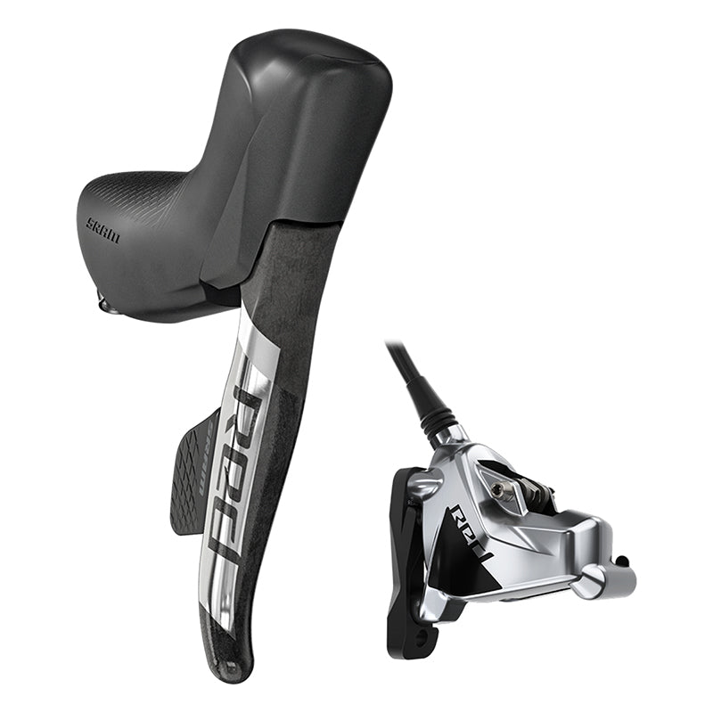 Shifters SRAM SRAM Red eTap AXS D1 Road Hydraulic Disc Brake Left Flat mount 2 piece caliper Black Dark Slate Gray