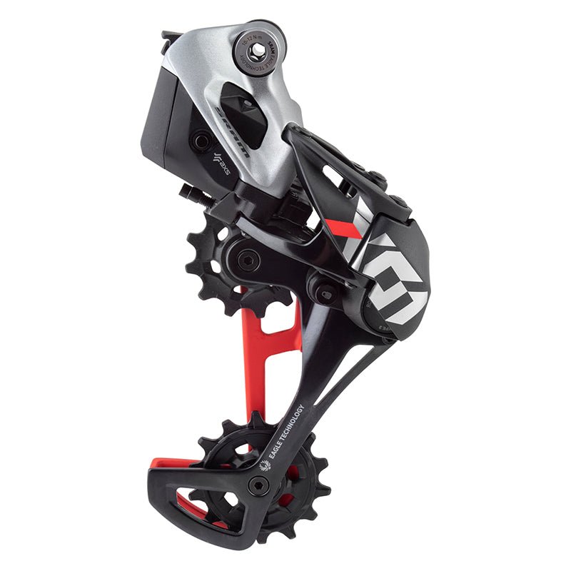 Rear Derailleurs SRAM SRAM X01 Eagle AXS Rear Derailleur - 12-Speed Long Cage 52t Max Battery Sold Separate BLK/Red Dark Slate Gray