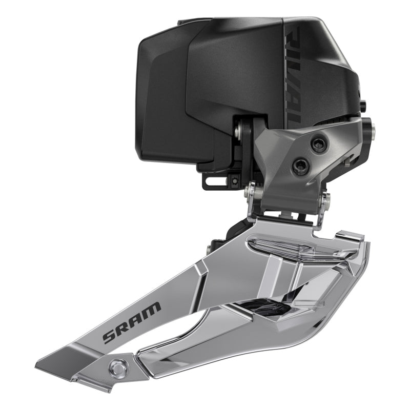 Front Derailleurs and Parts SRAM SRAM Rival eTap AXS Wide Front Derailleur - 2x12-Speed Braze-on Battery Not Included BLK D1 Dark Slate Gray
