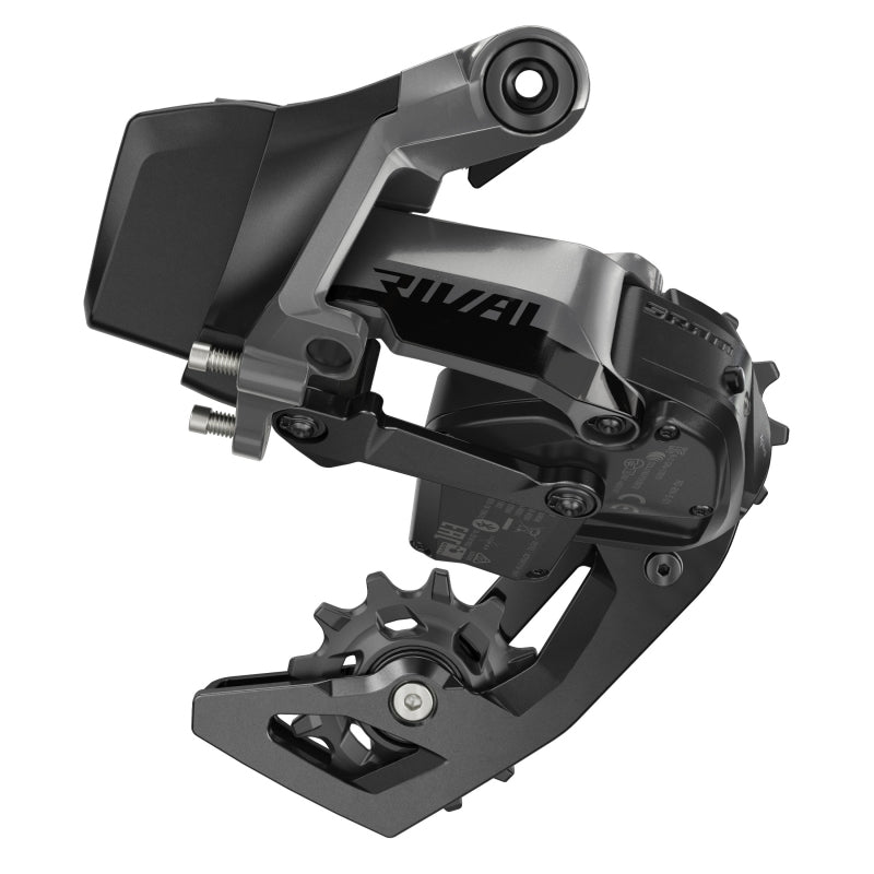 Rear Derailleurs SRAM SRAM Rival eTap AXS Rear Derailleur - 12-Speed Medium Cage Battery Sold Separately BLK D1 Dark Slate Gray