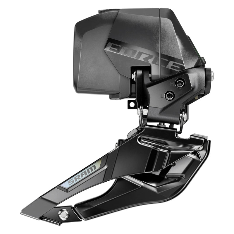 Front Derailleurs and Parts SRAM SRAM Force AXS Front Derailleur - 2x12-Speed Braze-on Battery Not Included BLK E1 Dark Slate Gray