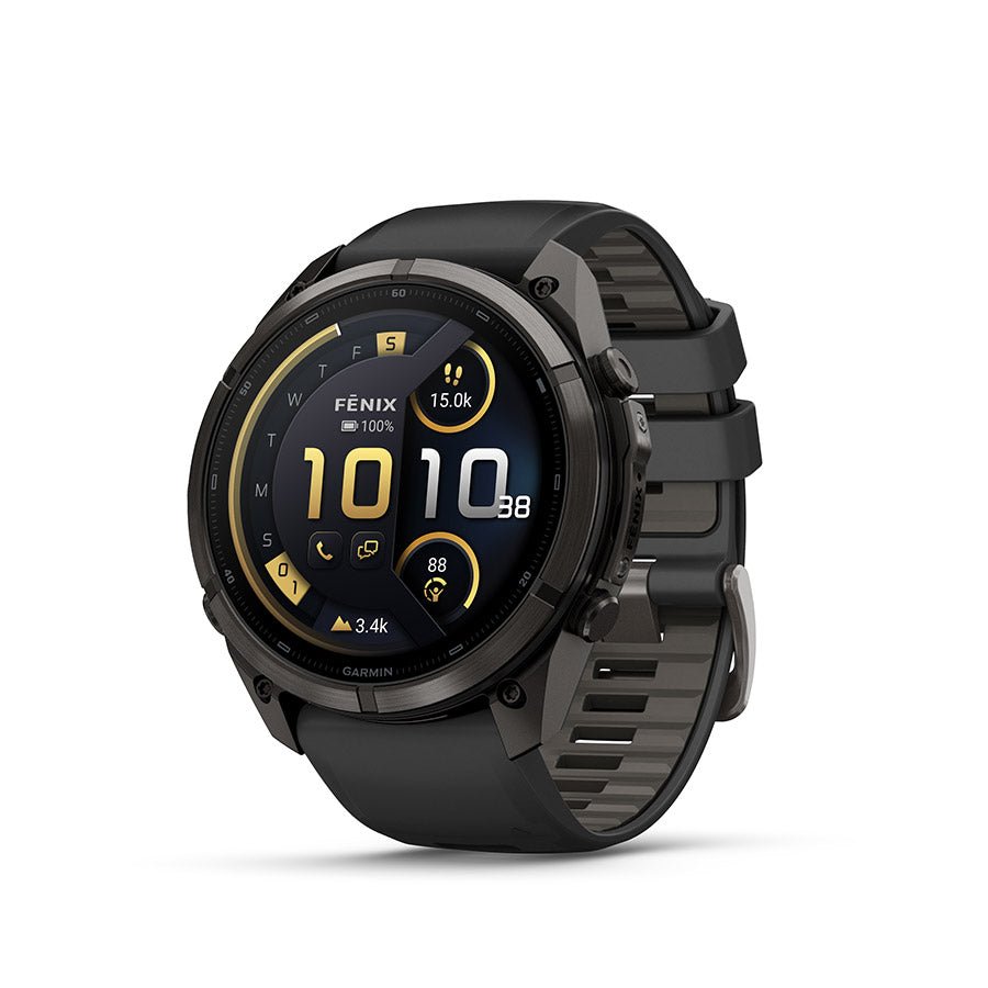 Garmin fenix 9 Pro inReach 51mm Watch Watch Color: Black Wristband: Black/ Pebble Grey - Silicone