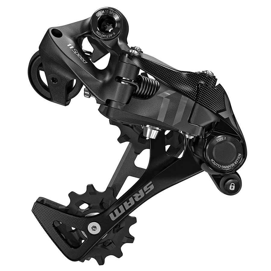 Rear Derailleurs SRAM SRAM X01 Rear Derailleur - 11-Speed Medium Cage Black Dark Slate Gray