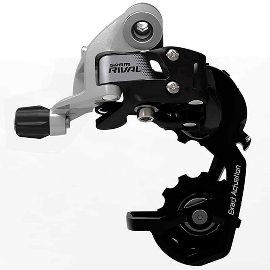 Rear Derailleurs SRAM SRAM Rival 22 WiFli Rear Derailleur - 11 Speed Medium Cage Black/Silver Lavender