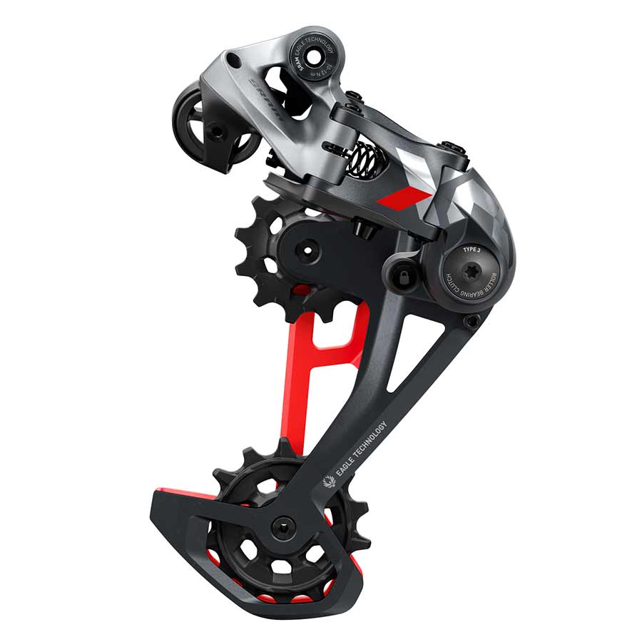 Rear Derailleurs SRAM SRAM X01 Eagle Rear Derailleur - 12-Speed Long Cage 52t Max Red Dark Slate Gray