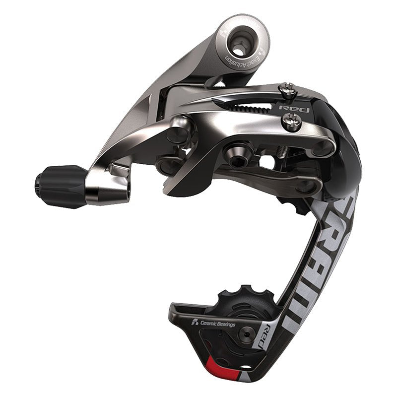 Rear Derailleurs SRAM SRAM Red WiFli Rear Derailleur - 10 Speed Medium Cage Black/Silver Dark Slate Gray