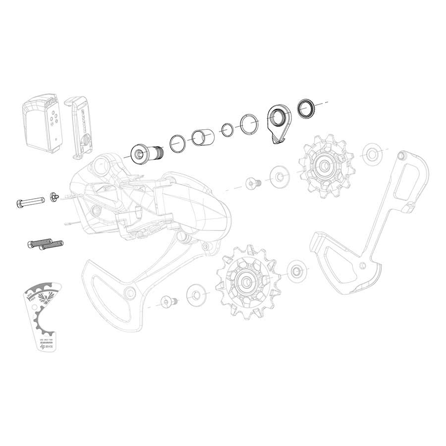 Rear Derailleur Parts SRAM SRAM X01 Eagle AXS Bolt and Screw Kit B-Bolt/Washer B-Screw and Limit Screws Kit Lavender