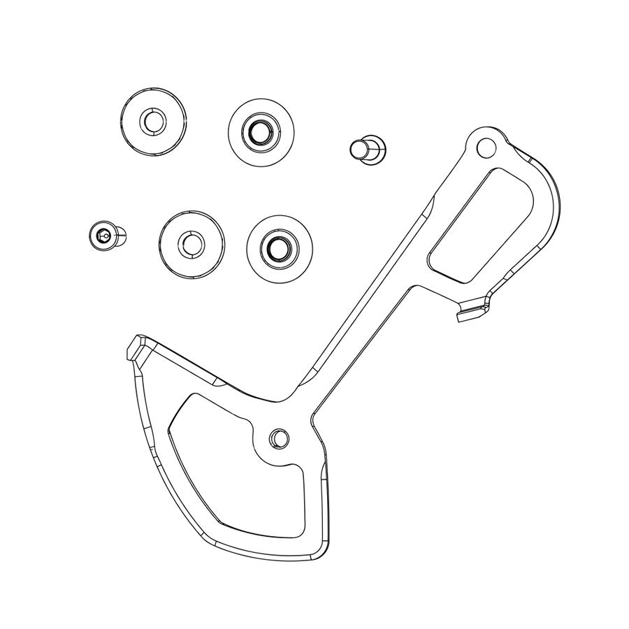 Cage Assembly SRAM SRAM SX/NX Eagle and GX Eagle AXS Rear Derailleur Inner Cage with Screws Dark Slate Gray