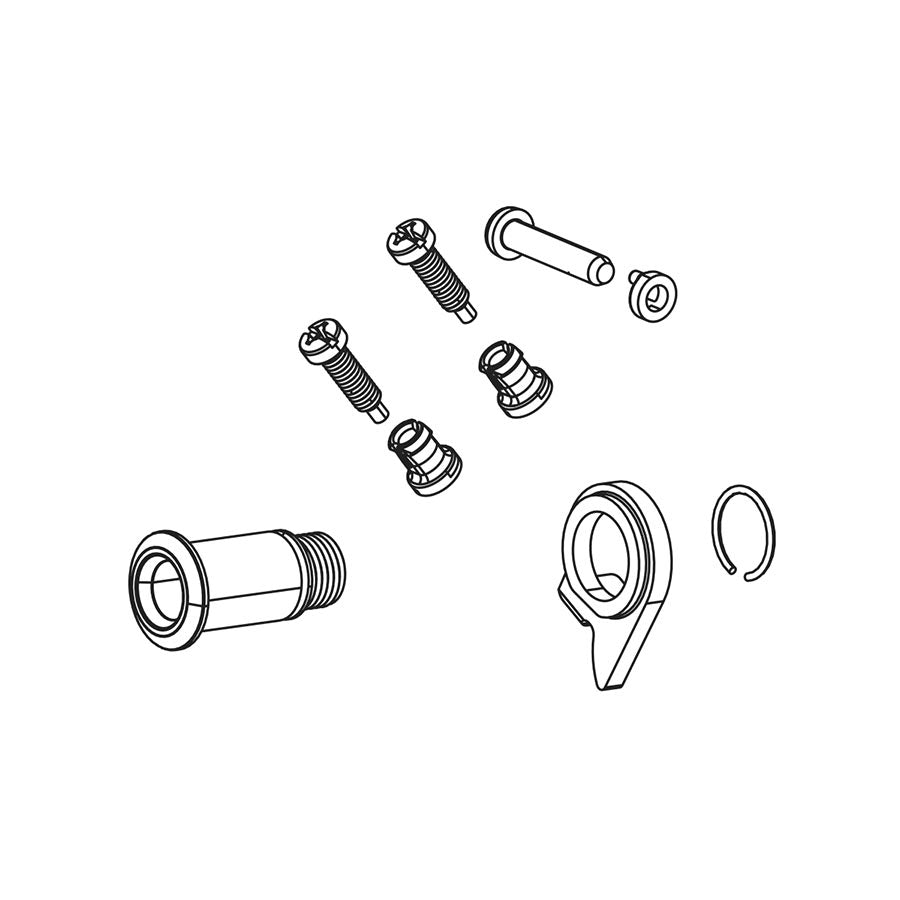 Upper Bolt and Spring SRAM SRAM GX 2X10 Rear Derailleur B-Bolt and Limit Screw Kit Dark Slate Gray